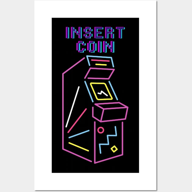 Insert Next Coin Arcade Gamer Wall Art by Handy Unicorn